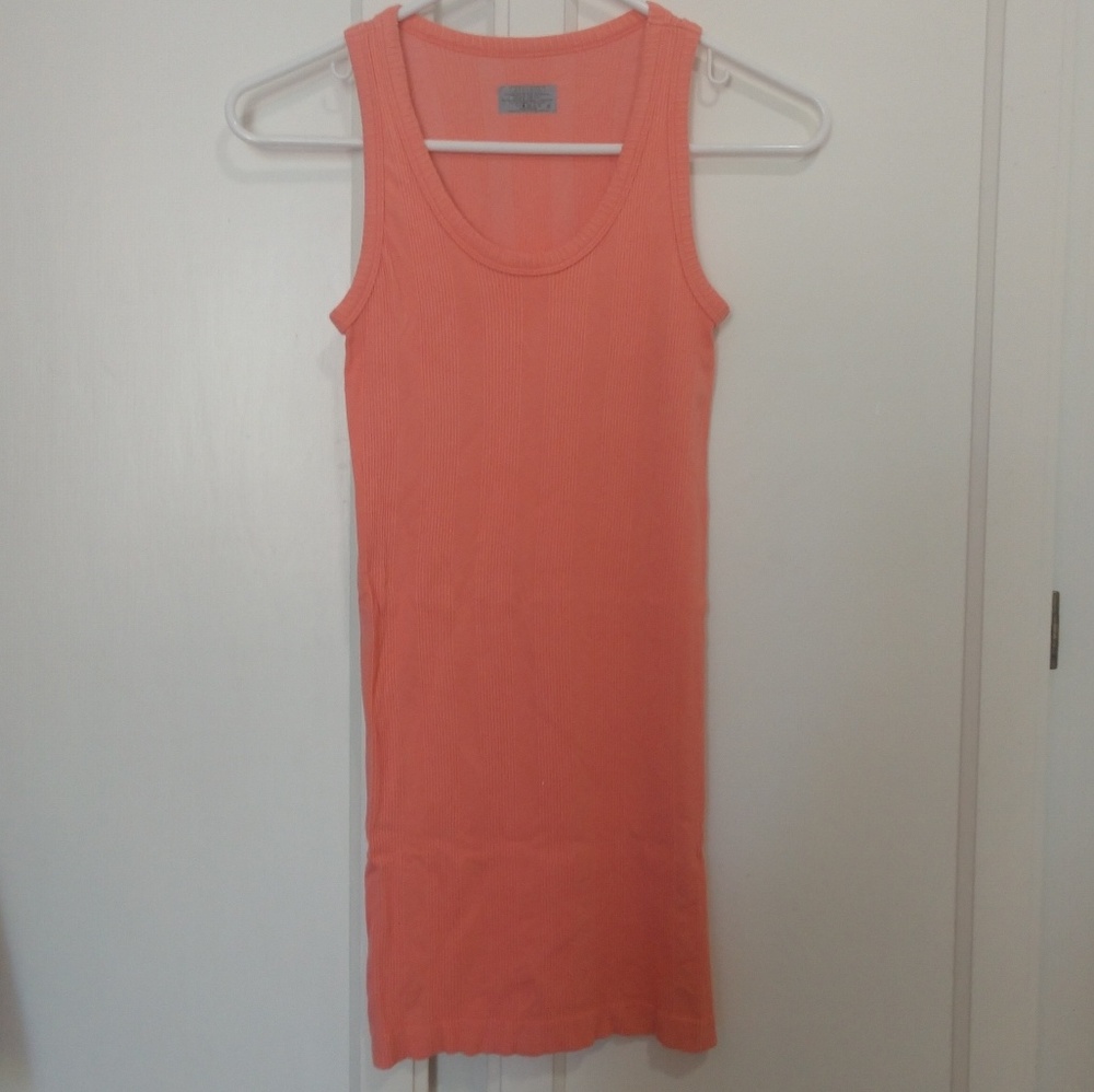 Athleta Long Tank Top Ribbed Texture Detail